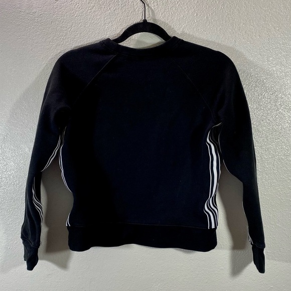 Athleta Black knit crewneck with strips on sides size XS - Picture 8 of 9